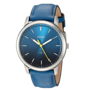 Uhrenarmband Fossil FS5465 Leder Blau 22mm